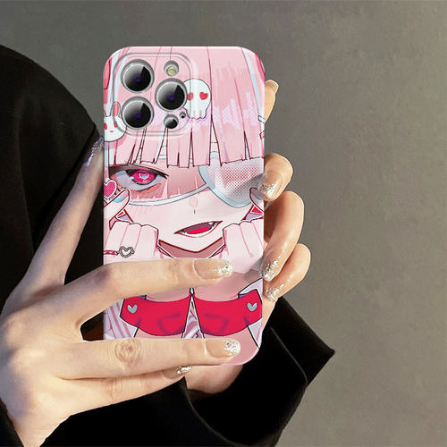 日系二次元Lolita比心女孩适用iPhone14promax苹果13菲林壳防摔软壳华为nova9荣耀60se/菲林光面PC安卓全包
