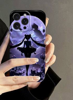 暗黑美少女适用苹果16PROMAX手机壳小米15/14保护套红米k80新款PURA70华为MATE70PRO高级OPPOReno13女VIVO19