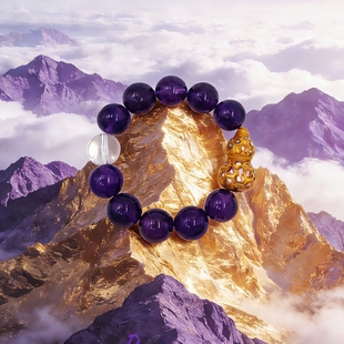 【福禄】灵蕴岛|紫水晶非遗大漆手串执掌福禄大女主的气场与底气