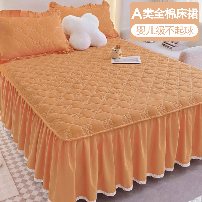 新款全棉夹床裙单件四季水星