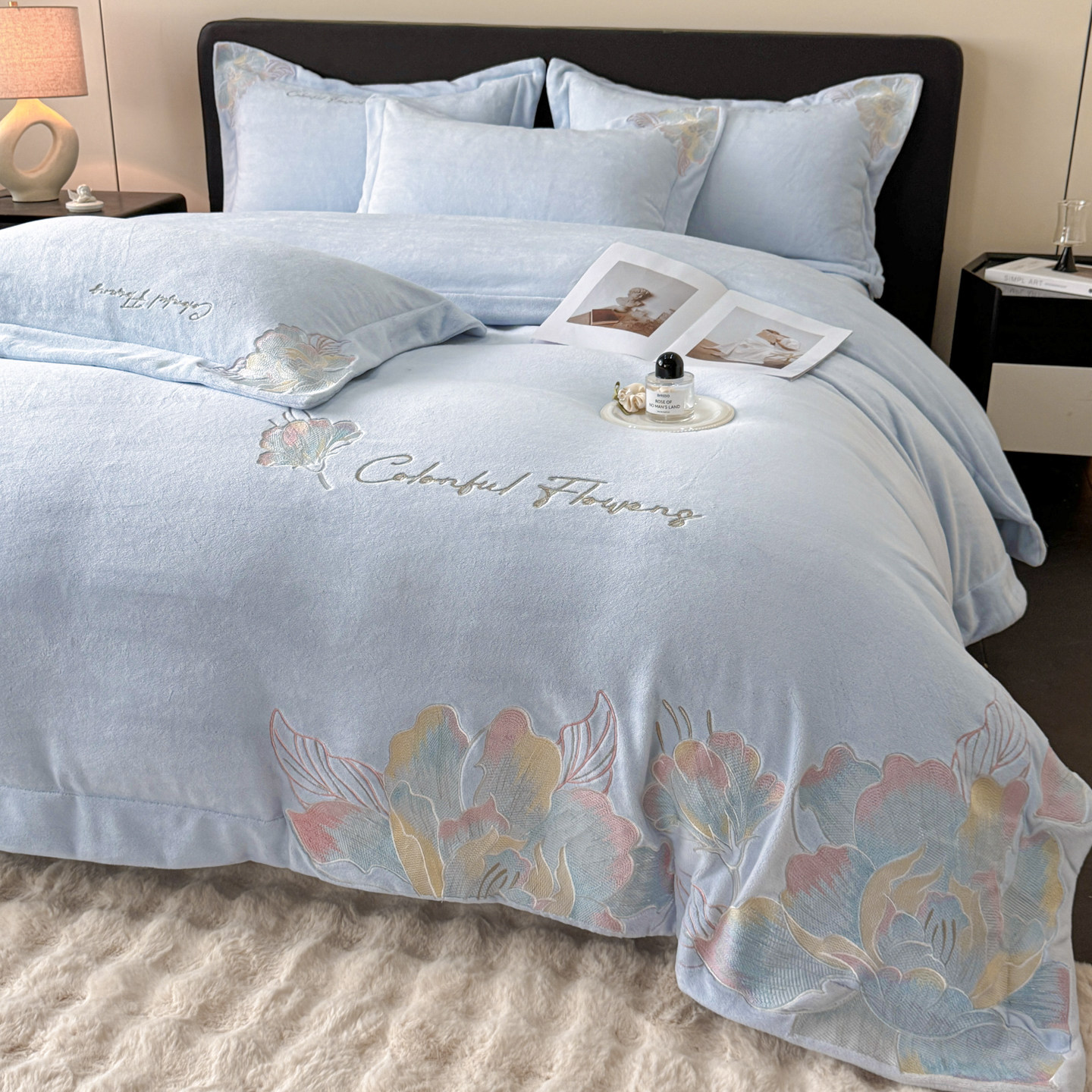 母婴级A类牛奶绒四件套双面加厚加绒床单被套秋冬季保暖床上用品4