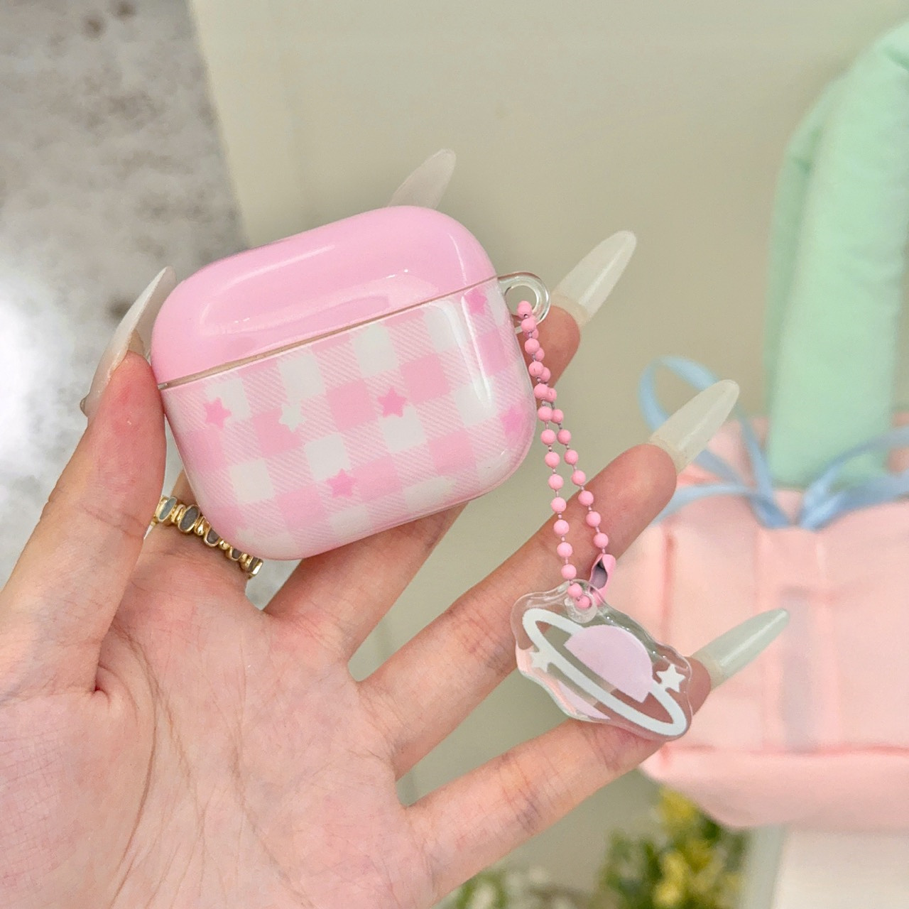 ins粉色星星保护套适用airpodspro3保护壳苹果三代耳机保护壳airpods3保护套airpods4/airpodspro2