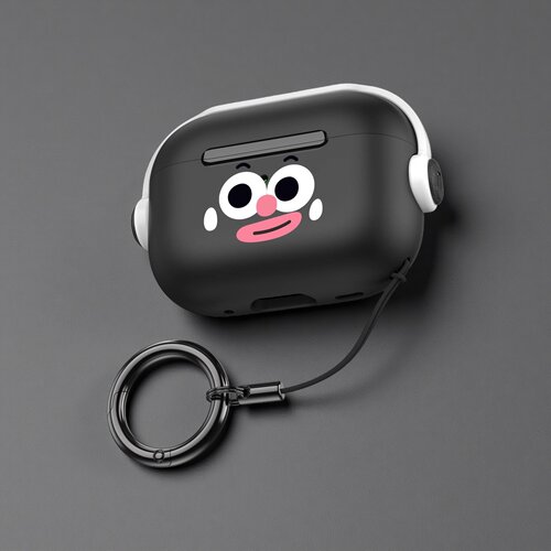 嘟嘴小黑人适用AirPods Pro3耳机套AirPods4保护套新款二代耳机AirPods1/2/3代TPU耳机套保护壳P支架ro2