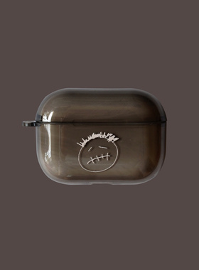 潮牌Travis Scott鬼脸适用保护套pro2苹果airpods耳机壳1/2代男3女airpods4耳机套