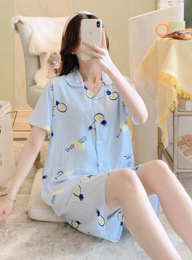 产后薄款短袖棉绸哺乳衣