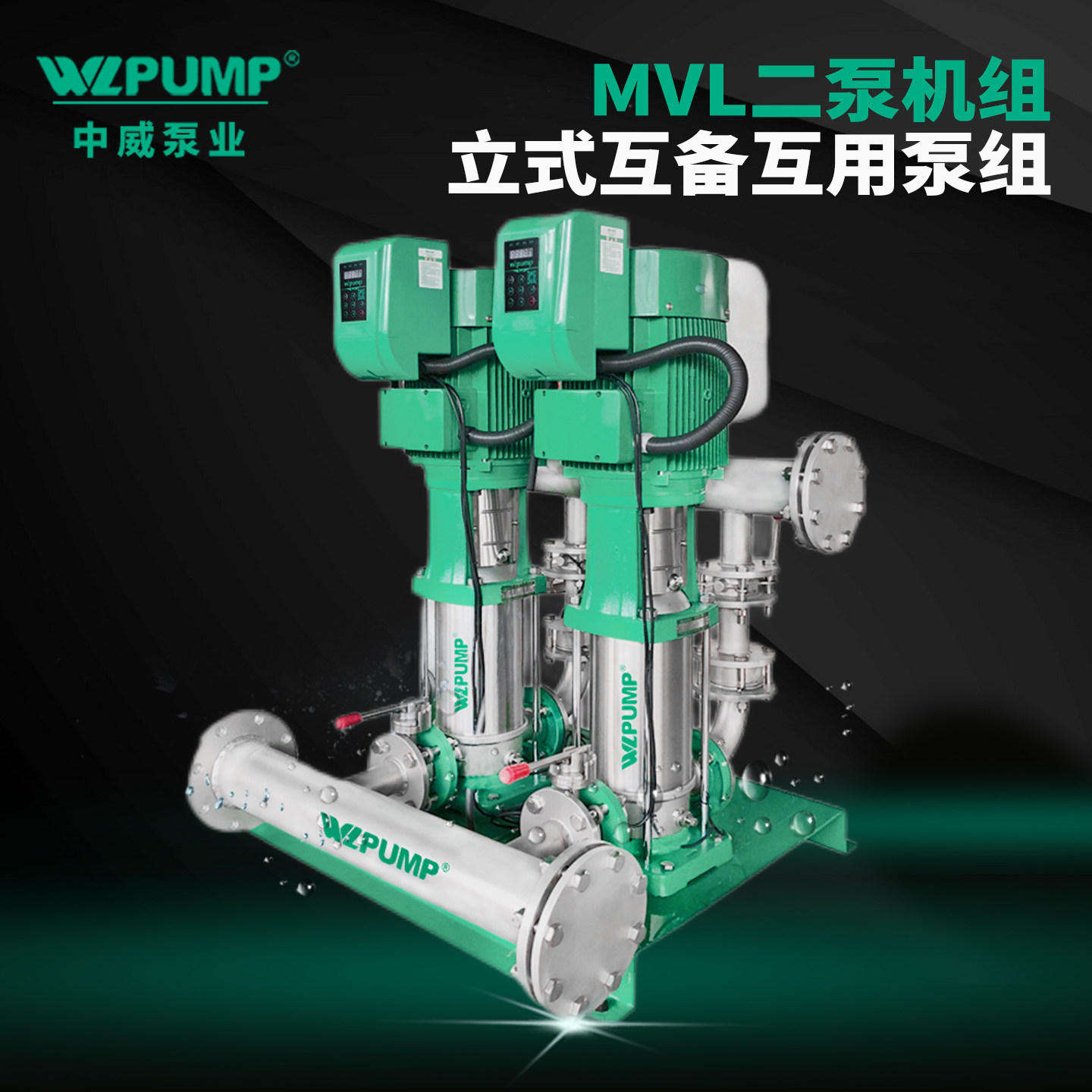 中威MVL32TX2变频恒压不锈钢互用互备增压泵组自动WLPUMP
