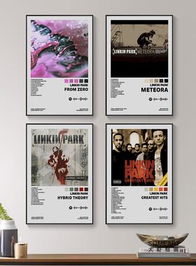 林肯公园Linkin Park摇滚乐队专辑封面海报贴画 酒吧墙贴纸装饰画