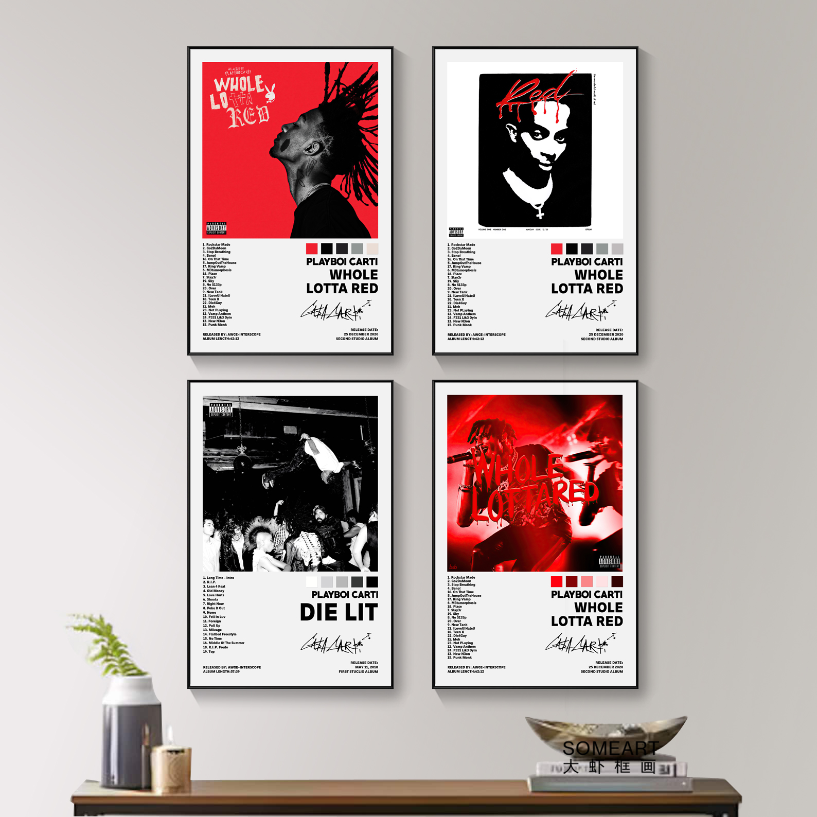 Playboi carti海报专辑封面说唱嘻哈饶舌欧美明星音乐人装饰挂画