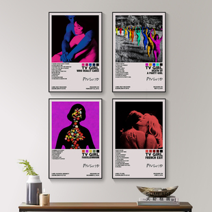 饰挂壁画 Girl音乐专辑封面海报歌手卧室宿舍音乐咖啡客厅装