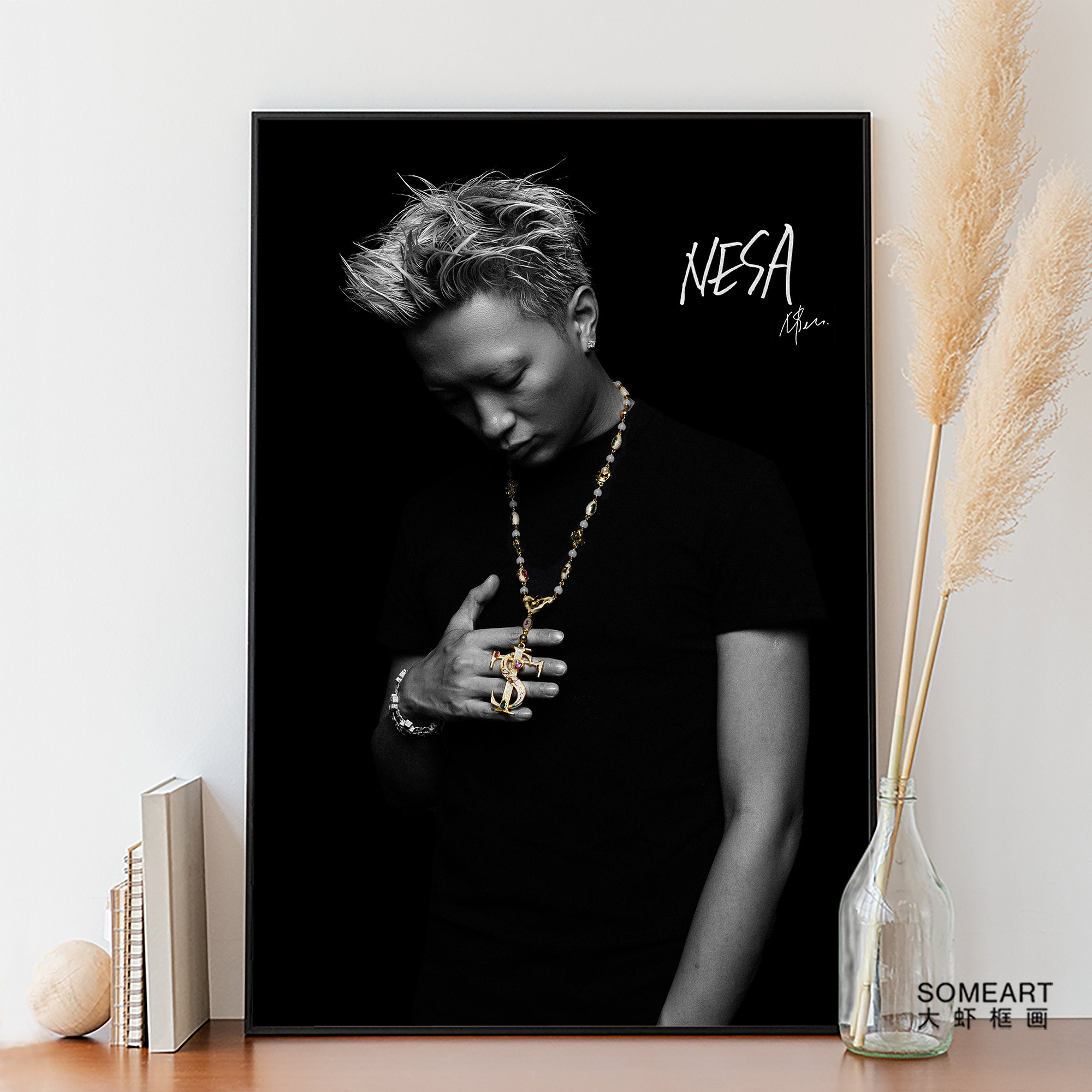 艾志恒Asen专辑挂画DIGI GHETTO专辑封面装饰画说唱rapper嘻哈画图片