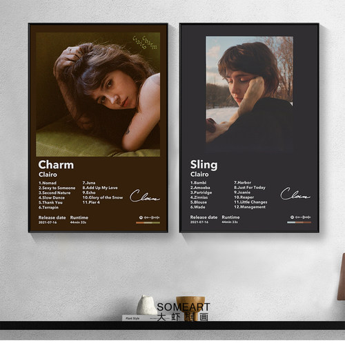 Clairo  专辑曲目列表海报印刷极简主义墙面艺术公寓海报卧室海报