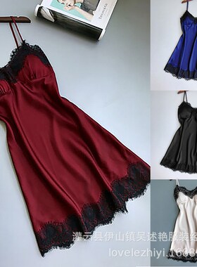 2020New ladies sexy lingerie suspender pajamas 吊带花边睡衣