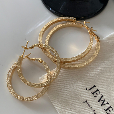 DSTYLE欧美小众设计感哑金大耳圈