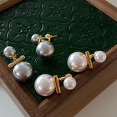 S家珍珠耳饰2025新款 爆款 高级感耳环女轻奢小众设计独特后挂耳钉