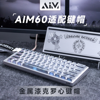 适配WOOTING60HE+/HEV2反色透明紫透雪女漫画pbt 60配列键帽