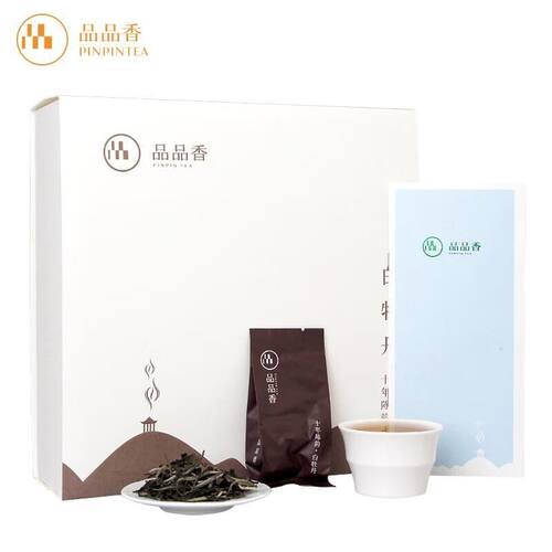 品品香十年陈韵白牡丹160克盒装