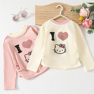 卡通上衣宝宝外穿百搭打底衫 童装 女孩洋气韩版 长袖 女小童春秋新款