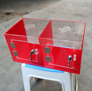 透明亚克力不良品盒带锁可定制工厂流水线废品盒箱差品回收收纳盒