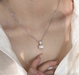 解忧饰物戴妃款 轻奢小众可调节 珍珠吊坠项链女配饰锁骨链2026新款