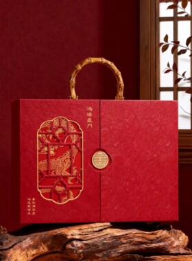 2026新款国风生日礼盒结婚订婚喜糖盒手提伴手礼盒空红色喜庆礼盒