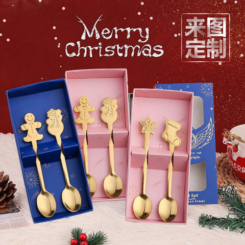 圣诞礼物圣诞节勺子套装卡通萌趣