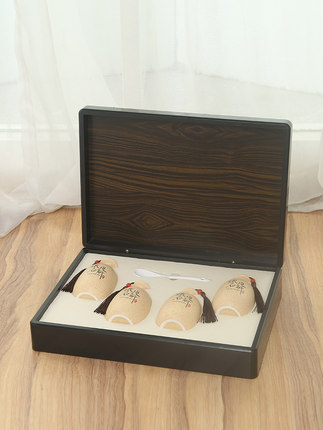 礼品盒0霍山铁皮石斛木盒粉包装盒20陶瓷枫10罐斗克礼盒空盒0克
