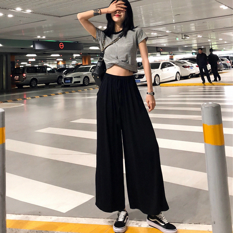 Ī´ú¶ûºÚÉ«´¹¸ÐÀ«ÍÈ¿ãÅ®ÏÄʱÉÐÐÝÏб¡¿î¸Ûζ¿ã×Óulzzang¸ßÑü³¤¿ã