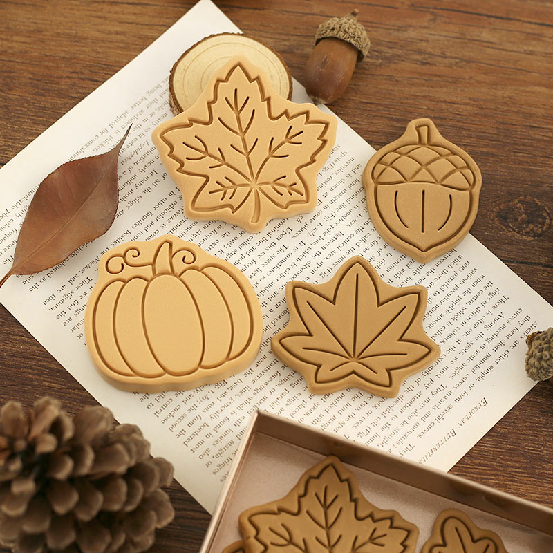 枫叶松果南瓜卡通饼干模具感恩节