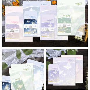 A4信封信纸套装励志小清新文艺油画风景可爱小王子蝴蝶玫瑰写情书