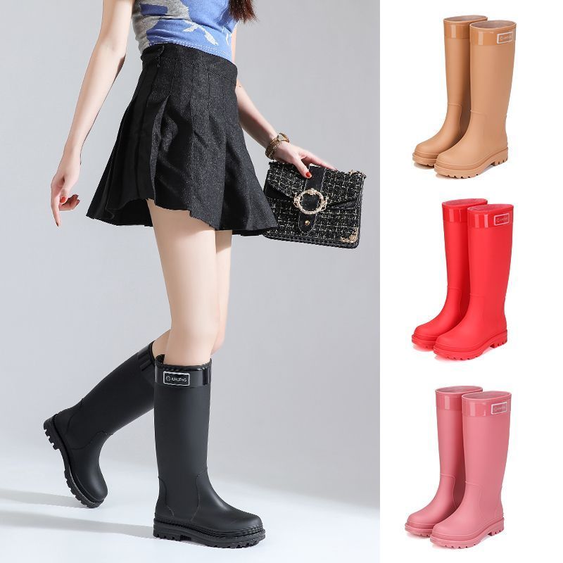 高筒雨鞋女款成人时尚网红新款雨靴日系长筒水鞋防滑防水耐磨胶鞋