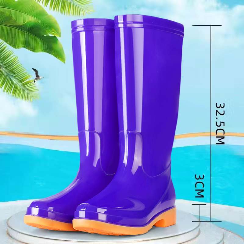 高筒雨鞋女雨靴防水鞋胶鞋水靴女成人厨房加厚水鞋女四季长筒防滑