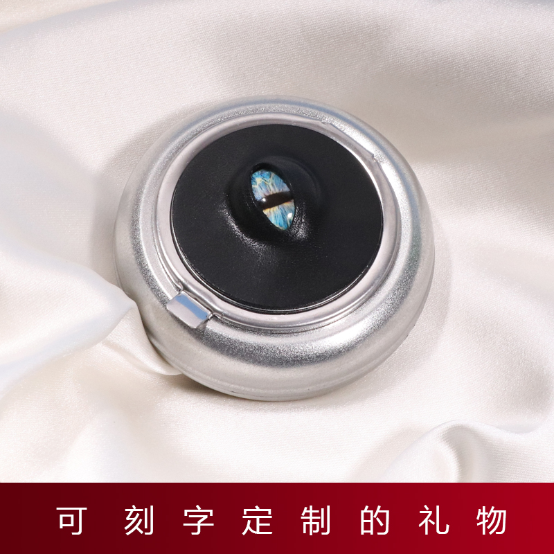 汐仕索便携式烟灰缸随身带盖防飞灰户外车载创意个性手工牛皮定制