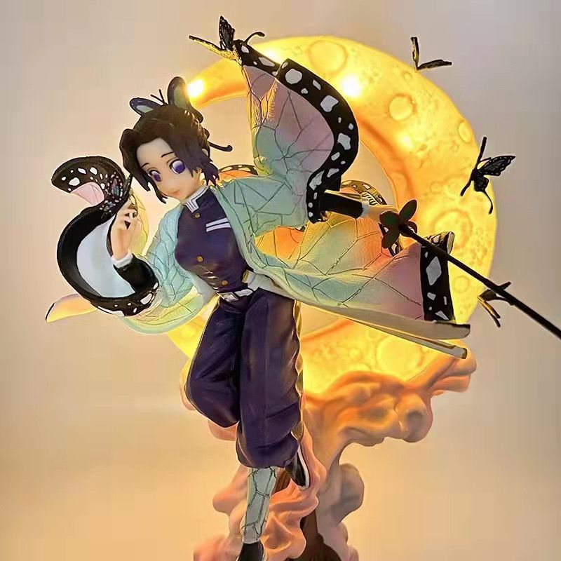 鬼灭之刃蝴蝶忍手办可发光屋顶忍现货二次元动漫摆件模型发光款