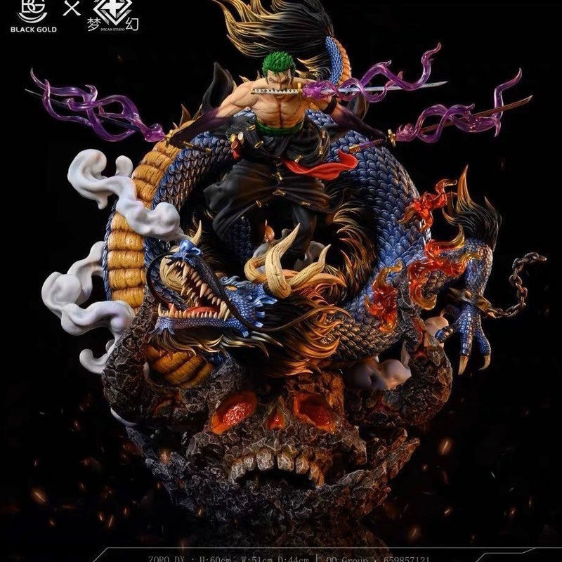 海贼王系列GK手办黑金索隆鬼岛GK模型摆件成品高细节还原高还原度