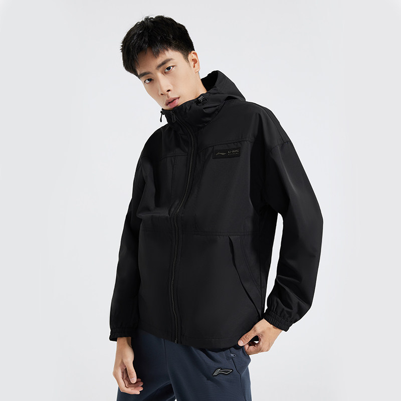 李宁外套男款连帽宽松舒适防风
