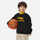 Lining 李宁2025冬季 男小大童篮球系列加绒保暖套头卫衣YWDR439