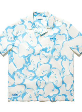 中国李宁短袖衬衫男子2024年夏季新款透气休闲宽松POLO衫ASHT503