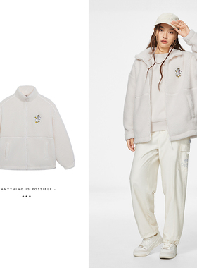 中国李宁女款上衣运动卫衣23冬季新款开衫立领时尚外套AFDSC58