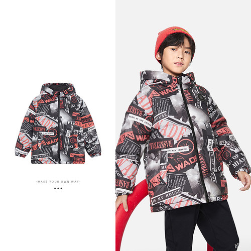 李宁常规男款耐磨羽绒服宽松