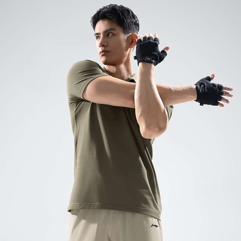 李宁短袖男子运动休闲健身POLO衫