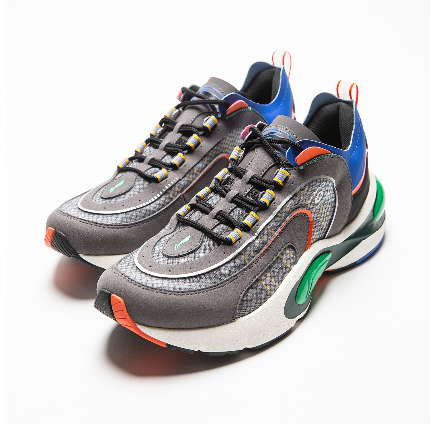 中国李宁v8跑鞋纽约时装周走秀男女情侣复古老爹鞋跑步鞋arhp093