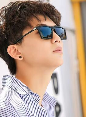 方形男小脸墨镜酷黑眼镜青少年韩版太阳镜女2025开车骑行登山眼睛