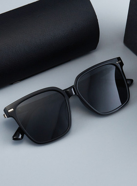 痞帅潮男大框墨镜大脸显瘦防紫外线太阳镜防晒高级感女茶色眼镜酷
