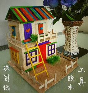 diy小屋阁楼别墅手工制作小房子模型拼装创意新年装饰生日礼物女