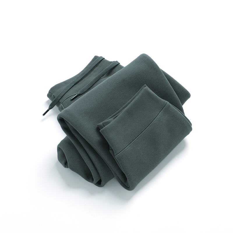 龙舌兰重磅加绒加厚纯色龙骨束脚卫裤男冬季运动收口百搭休闲长裤