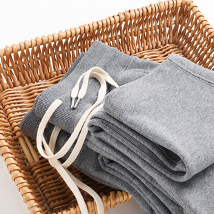 百搭运动长裤 男复古休闲裤 春 重磅纯棉毛圈布宽松直筒卫裤 2026新品