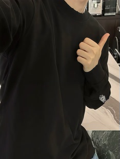 【陈发财】FACA万标系列克罗时髦精松弛美式印花宽松圆领长袖男女