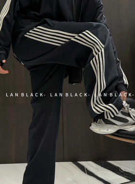 【陈发财】FA CAI夏季新款松弛感重磅条纹卫裤休闲长裤男女情侣款