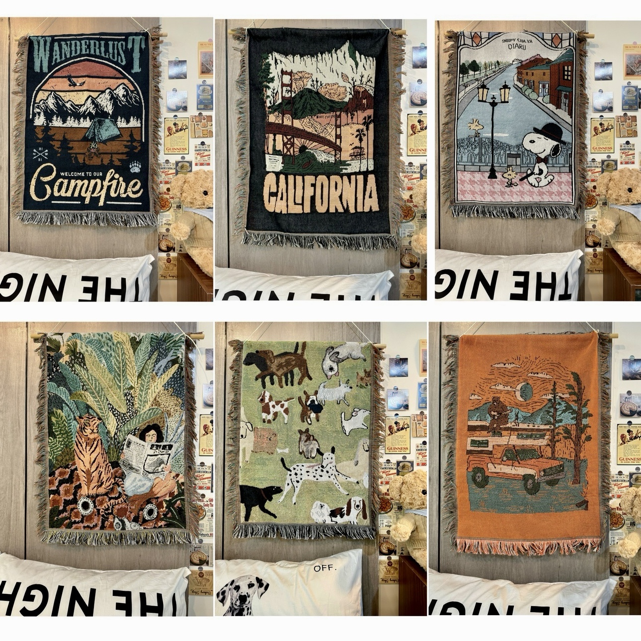 小挂毯编织棉线毯含流苏盖毯房间民宿装饰挂布沙发椅子餐柜帘盖巾