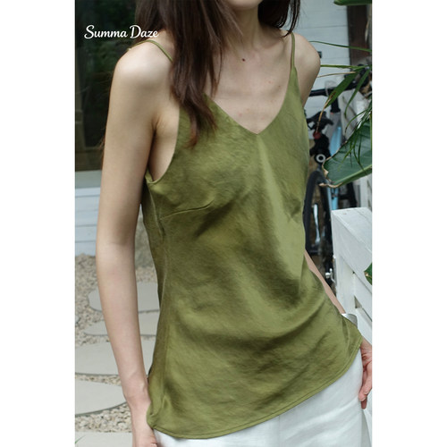 夏季薄款宽松上衣女v领背心吊带
